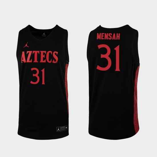 Men San Diego State Aztecs Nathan Mensah Replica Black College Baketball 2019 20 Jersey